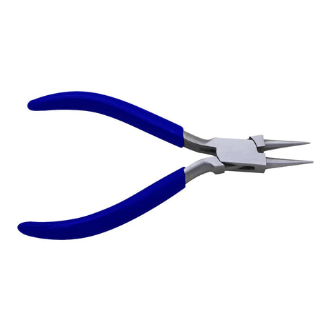 Balzar Crafts Round Nose Pliers – 130mm Stainless Steel with PVC Handles, Jewelry Making Tool