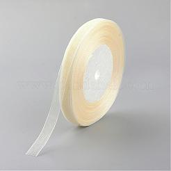 Balzar Crafts Store CORNSILK Sheer Organza Ribbon, Wide Ribbon for Wedding, Baptism, Festive Decorative
