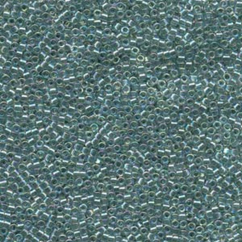BeadsBalzar Beads & Crafts 10G MIYUKI DELICA 11/0 LINED LIGHT. SEAFOAM CRYSTAL AB