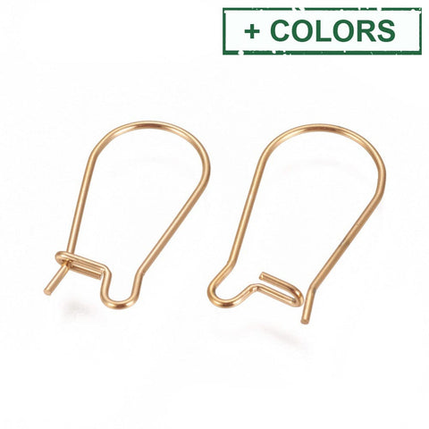 BeadsBalzar Beads & Crafts 304 Stainless Steel Hoop Earrings Findings , Size: about 10mm wide, 20mm long