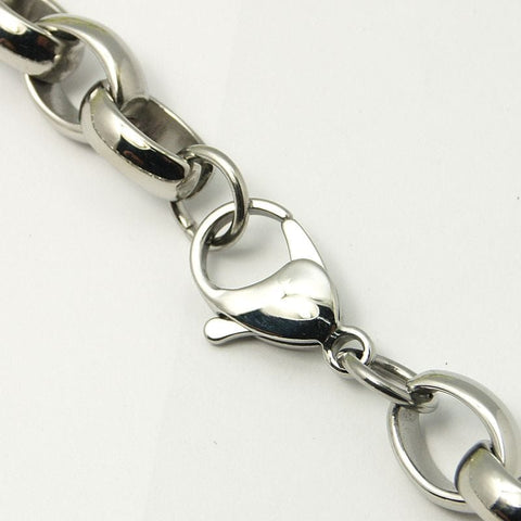 BeadsBalzar Beads & Crafts 304 Stainless Steel Necklace, Stainless Steel Color, 20.08 inch(51cm)