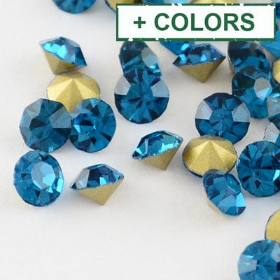 BeadsBalzar Beads & Crafts (CR9071-X) Grade A Glass Pointed Back Chaton Rhinestones, Back Plated, Diamond, about 4.0~4.2mm (+-100PCS)