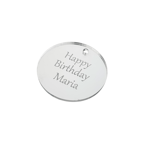 BeadsBalzar Beads & Crafts Custom Engraved Round Mirror Plexi with own customised engraving