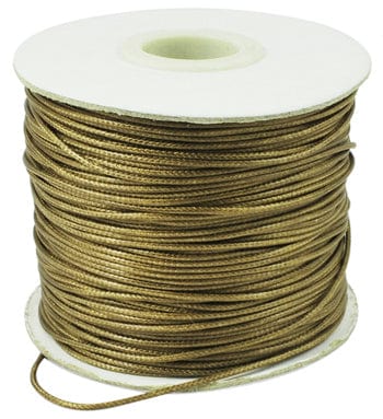BeadsBalzar Beads & Crafts DARK KHAKI Waxed Polyester Cord, Bead Cord, 0.5mm