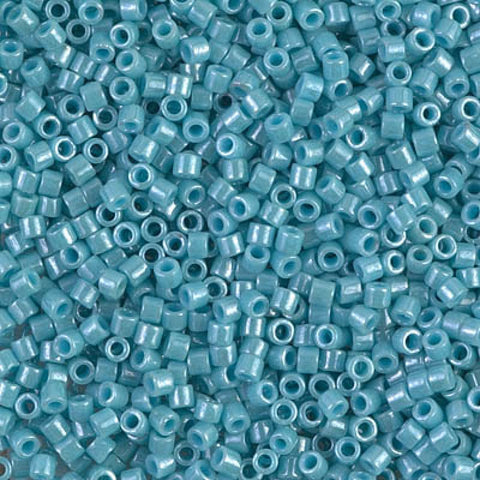 BeadsBalzar Beads & Crafts (DBM0217-50G) MIYUKI DELICA 10/0 OPAQUE LT. AQUA LUSTER (50 GMS)