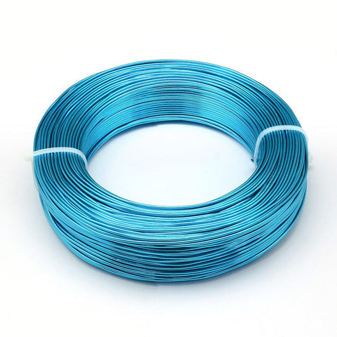 BeadsBalzar Beads & Crafts DEEP SKY BLUE Aluminum Wire, Flexible Craft Wire, 1.5mm (15 Gauge); 100m/500g