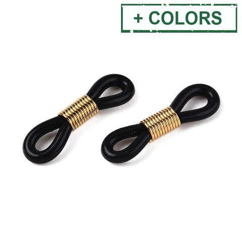 BeadsBalzar Beads & Crafts Eyeglass Holders, Glasses Rubber Loop Ends, with 304 Stainless Steel Findings