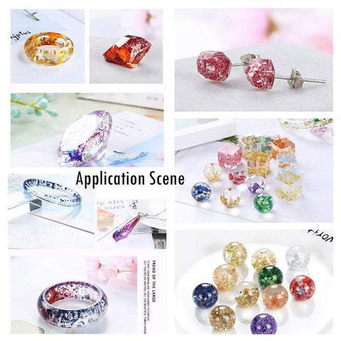 BeadsBalzar Beads & Crafts Foil Flakes – DIY Gilding Flakes for Epoxy Resin Jewelry & Crafting (Compact plastic Box)