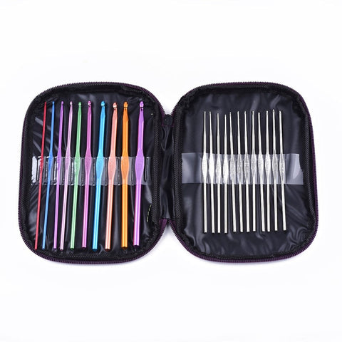 BeadsBalzar Beads & Crafts (KT9190-04) Aluminum Crochet Hooks Needles, Iron Crochet Hooks Needles, Mixed Color (22 PCS)