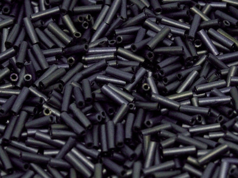 BeadsBalzar Beads & Crafts (MB2-2002-100G) Miyuki BUGLES #2 - 6 X 1,7 MM MATTED METALLIC SILVER GREY (100 GMS)