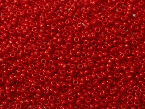 BeadsBalzar Beads & Crafts Miyuki Seed Beads 11/0 Opaque Dark Red (50g)