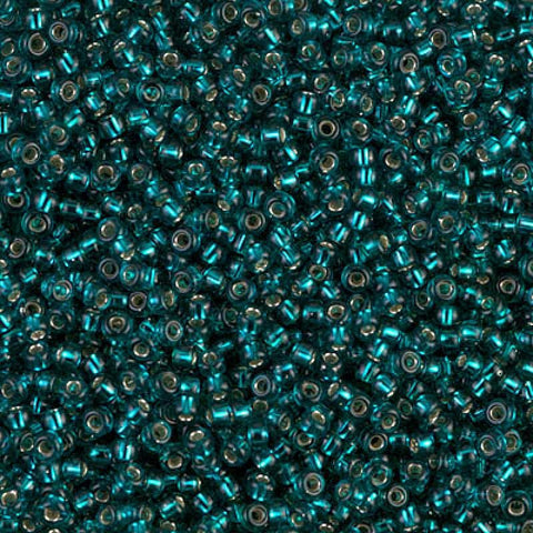 BeadsBalzar Beads & Crafts Miyuki seed beads 11/0 Silver lined Transparent dark Teal