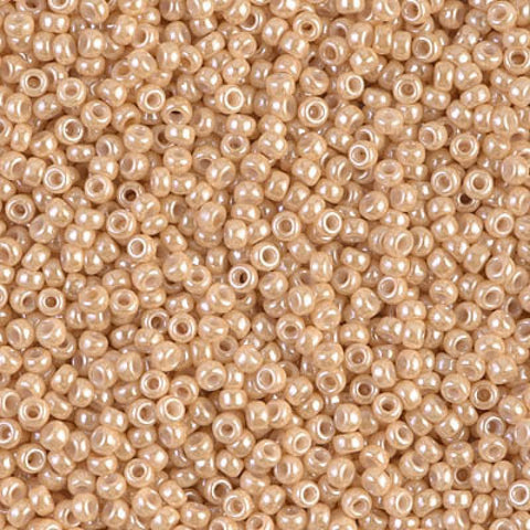 BeadsBalzar Beads & Crafts (MSB11-0593-250G) MIYUKI SEED BEADS 11/0 LT. CARAMEL CEYLON (250 GMS)