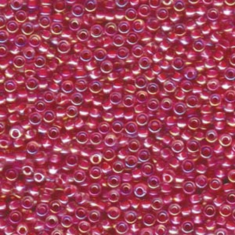 BeadsBalzar Beads & Crafts (MSB8-0355-250G) MIYUKI SEED BEADS 8/0 HOT PINK LINED CRYSTAL AB (250 GMS)