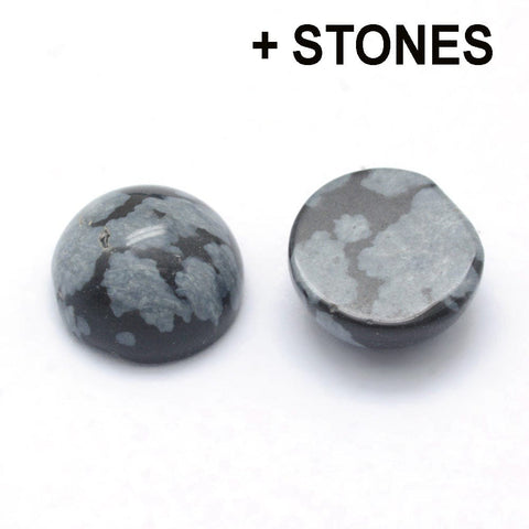 BeadsBalzar Beads & Crafts Natural Semi-precious Gemstone Cabochon Flatbacks , Half Round, 4mm