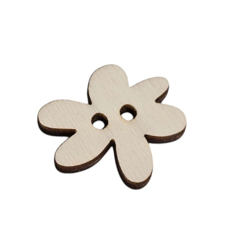 BeadsBalzar Beads & Crafts NATURAL Wood slider Button Style Daisy for March & other Bracelets