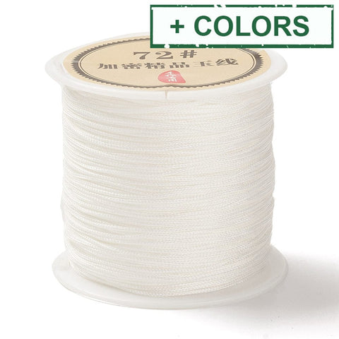 BeadsBalzar Beads & Crafts (NC9193-X) Nylon Chinese Knot Cord, 0.8mm (50 yards)