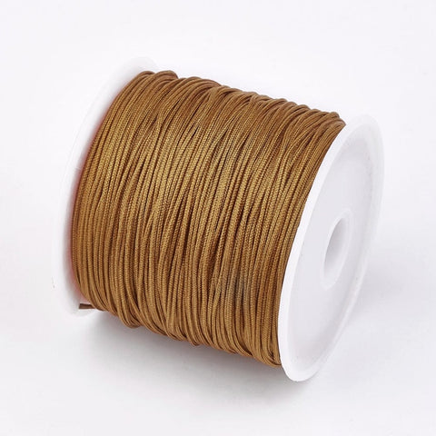 BeadsBalzar Beads & Crafts (NT7060-X) Nylon Thread, Creamy White/Lt.yellow 0.8mm (45m/roll)