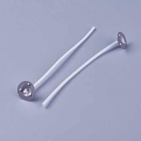 BeadsBalzar Beads & Crafts Paraffin Candle Wick - White | 80-83mm Long | 2mm Wide | 12mm Diameter