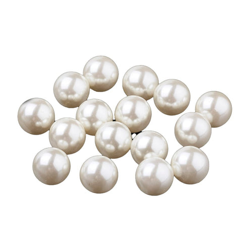 BeadsBalzar Beads & Crafts Plastic Imitation Pearl Beads, High Luster, NO HOLE Beads, 8mm