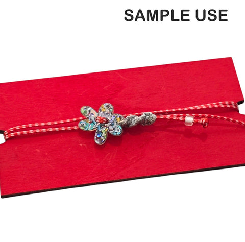 BeadsBalzar Beads & Crafts Plexi slider Button Style Daisy for March & other Bracelets