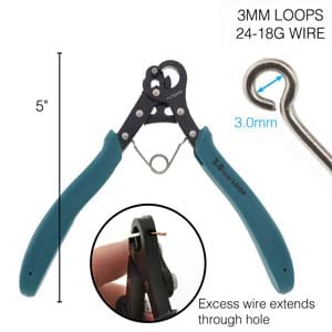 BeadsBalzar Beads & Crafts (PLLOOP2) THE 1 STEP BIG LOOPER 3MM LOOP- 24-18G WIRE (1 PC)