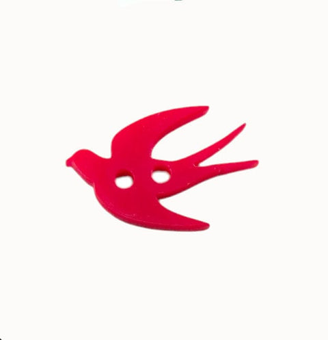 BeadsBalzar Beads & Crafts RED Acrylic Swallow Button Style Connector for March Bracelets