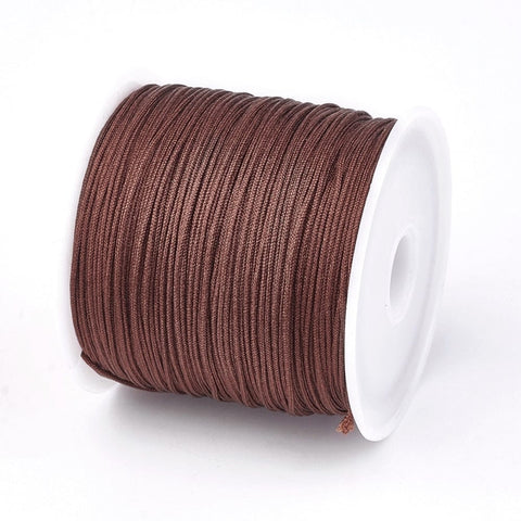 BeadsBalzar Beads & Crafts SADDLE BROWN (NT7060-11) (NT7060-X) Nylon Thread, Creamy White/Lt.yellow 0.8mm (45m/roll)