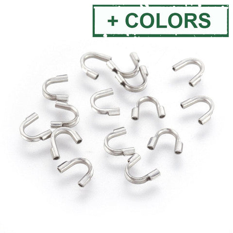 BeadsBalzar Beads & Crafts (SE7866-X-30PC) 316 Stainless Steel Wire Guardian, 6.3~7mm (30 PCS)