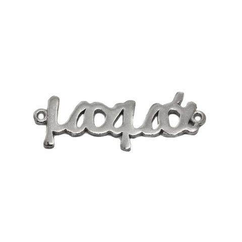 BeadsBalzar Beads & Crafts (925-M145-X) Silver 925 'Mama' link 10x23mm (1 PC)