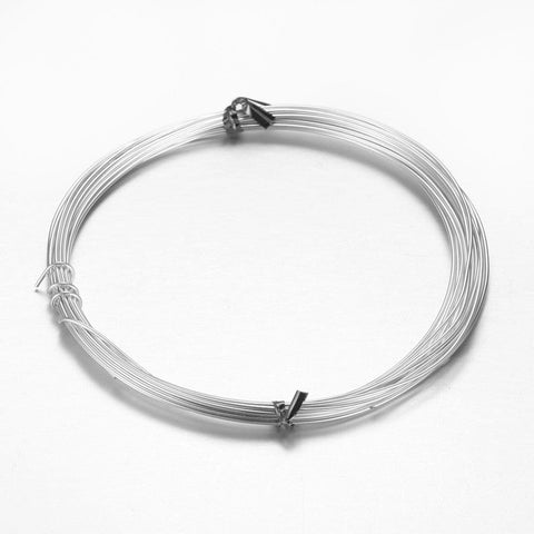 BeadsBalzar Beads & Crafts SILVER (AW6140-01) (AW6140-X) Aluminum Wire, Gold Size: about 2mm in diameter, about 5m-roll. (1 ROLL)