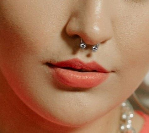 BeadsBalzar Beads & Crafts (SN9021P) 316L Surgical Stainless Steel Circular/Horseshoe nose rings , 13mm (2 PCS)