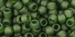 BeadsBalzar Beads & Crafts (TR-06-940F-250G) TOHO - Round 6/0 : Transparent-Frosted Olivine (250 GMS)
