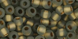 BeadsBalzar Beads & Crafts (TR-06-999F-250G) TOHO - Round 6/0 : Gold-Lined Frosted Black Diamond (250 GMS)