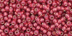 BeadsBalzar Beads & Crafts (TR-11-2113-250G) TOHO - Round 11/0 : Silver-Lined Milky Pomegranate (250 GMS)