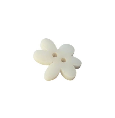 BeadsBalzar Beads & Crafts WHITE Plexi slider Button Style Daisy for March & other Bracelets