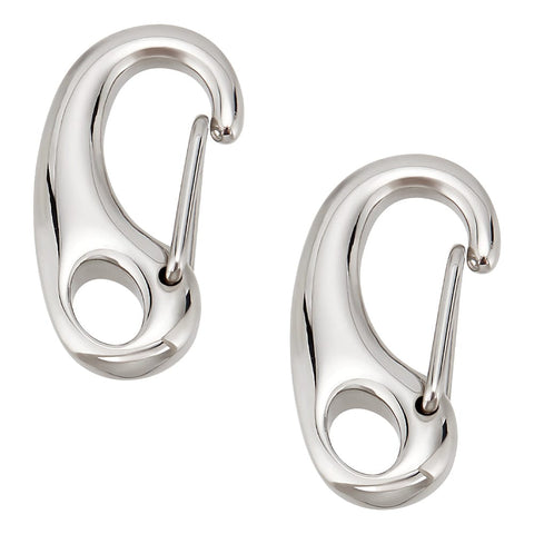 BeadsBalzar Craft Store 304 Stainless Steel Key Ring Connection Clasps – Belt Clip for Keys, 26×12.5mm