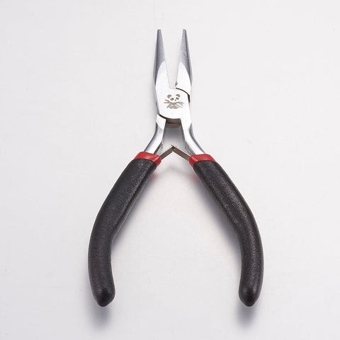 BeadsBalzar Craft Store 5 inch Carbon Steel Chain Nose Pliers, Platinum