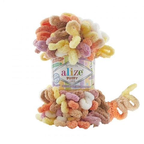BeadsBalzar Craft Store 6531 Alize Puffy Color Yarn – Soft Loop Chenille Yarn for Knitting & Crafts