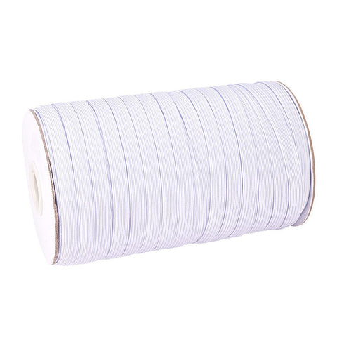 BeadsBalzar Craft Store 8mm Width Polyester Rubber Braided Flat Elastic Stretch Band Cord Ribbon – Durable & Flexible