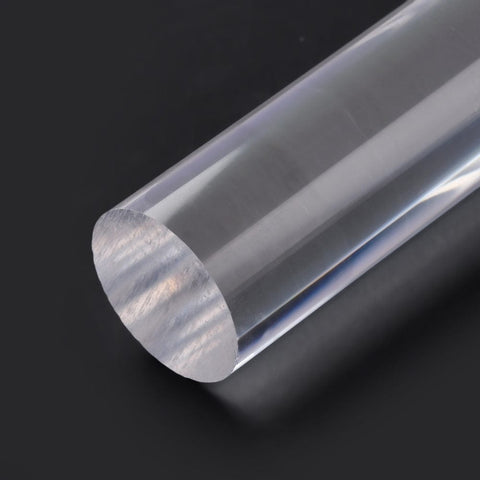 BeadsBalzar Craft Store Acrylic Rolling Pin, Solid Round Tube Clay Roller, DIY Polymer Clay Tool, Clear