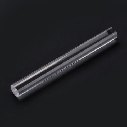 BeadsBalzar Craft Store Acrylic Rolling Pin, Solid Round Tube Clay Roller, DIY Polymer Clay Tool, Clear