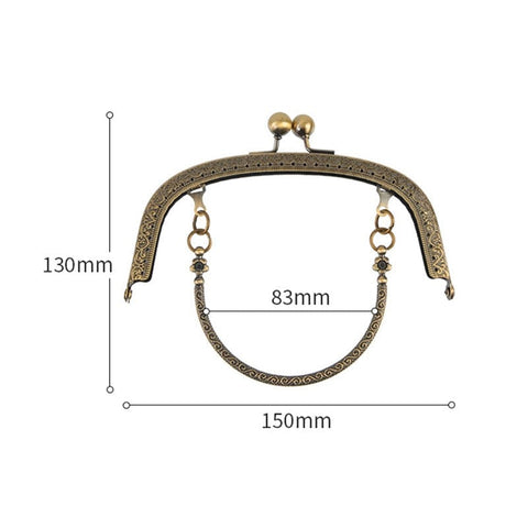 BeadsBalzar Craft Store Alloy Kiss Lock Purse Frame Handle, Antique Bronze – Coin Purse Making Accessories