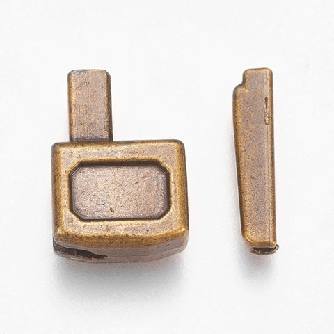 BeadsBalzar Craft Store ANTIQUE BRONZE Clothing Accessories, Zinc Alloy Zipper Repair Accessories Insert Box and Pin Fix Retainer
