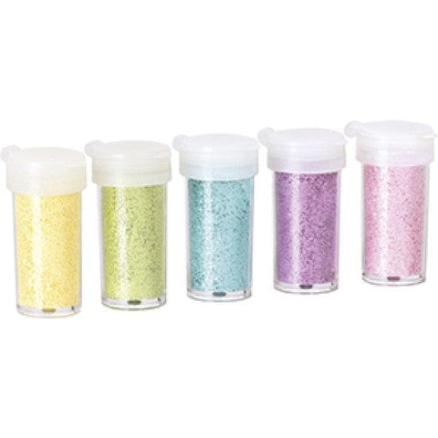 BeadsBalzar Craft Store Brunnen Heyda K.Prandell Glitter Mix Pastel – Soft Pastel Craft Glitter Set (5 Colors)