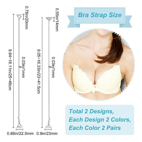 BeadsBalzar Craft Store Clear Bra Straps – Invisible Non-Slip Adjustable Transparent Shoulder Straps for Women’s Strapless Bras