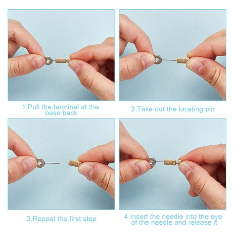 BeadsBalzar Craft Store DIY Leathercraft Locking Pins, Brass Hand Sewing Position Located Tool, set