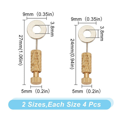 BeadsBalzar Craft Store DIY Leathercraft Locking Pins, Brass Hand Sewing Position Located Tool, set