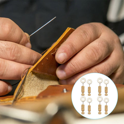 BeadsBalzar Craft Store DIY Leathercraft Locking Pins, Brass Hand Sewing Position Located Tool, set