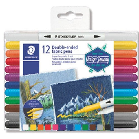 BeadsBalzar Craft Store Fabric Marker Duo – 2 Tips – 12pcs Set – Dual-Tip for Creative Fabric Design